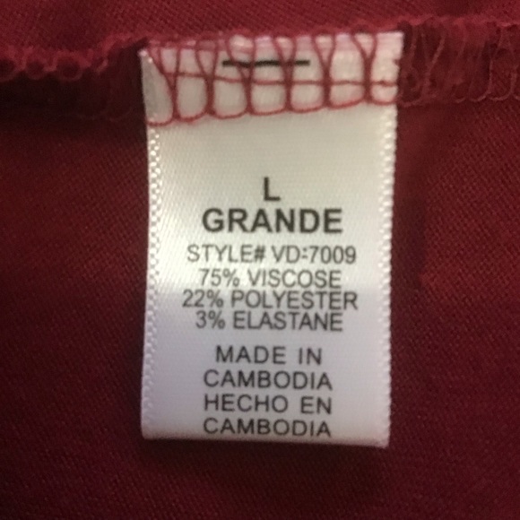 Zenna Outfitters Deep Red Short Sleeve Fit & Flare Dress w/Side Pockets, Size L - Picture 5 of 13